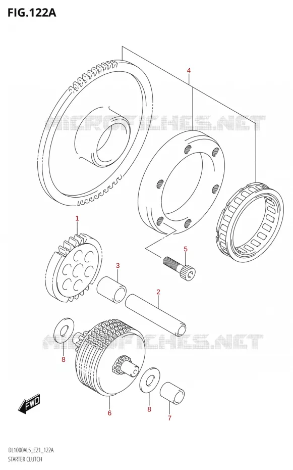 STARTER MOTOR CLUTCH Suzuki MOTO 1000 V-STROM 2015  DL1000A L5 (E21)