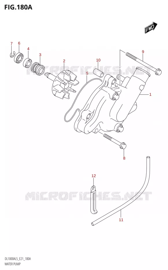 WATER PUMP Suzuki MOTO 1000 V-STROM 2015  DL1000A L5 (E21)