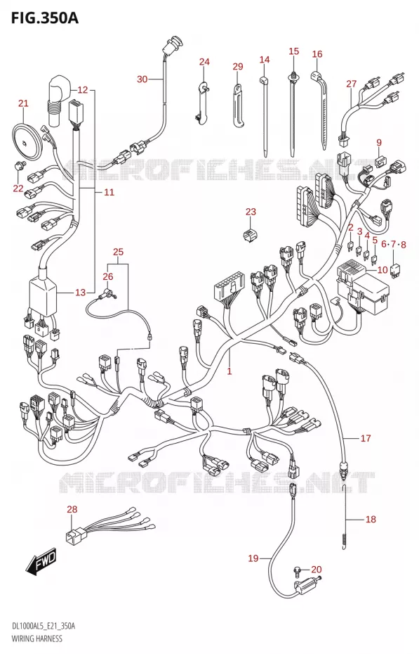 WIRING HARNESS Suzuki MOTO 1000 V-STROM 2015  DL1000A L5 (E21)