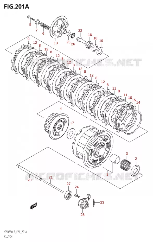CLUTCH Suzuki MOTO 750 GSR 2013  GSR750 L3 (E21)