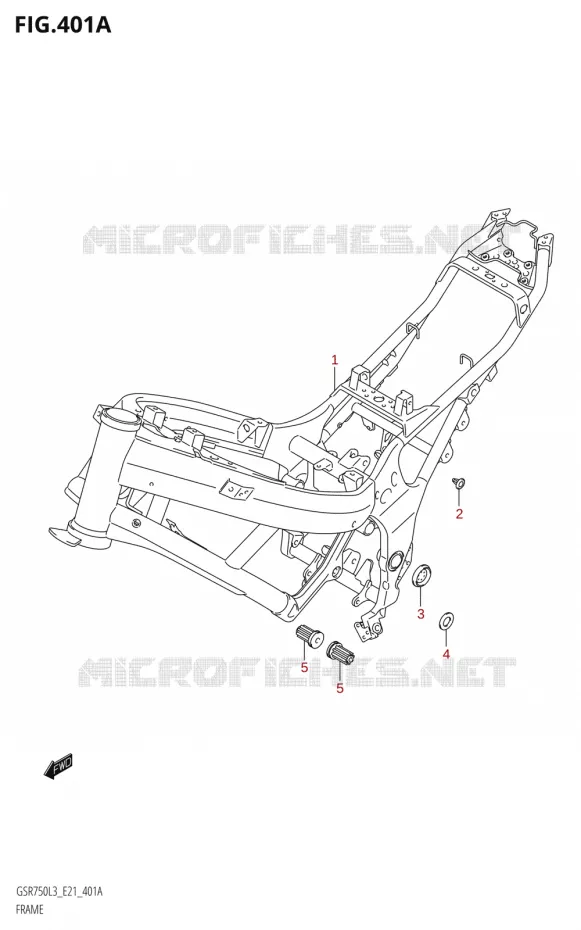 FRAME Suzuki MOTO 750 GSR 2013  GSR750 L3 (E21)