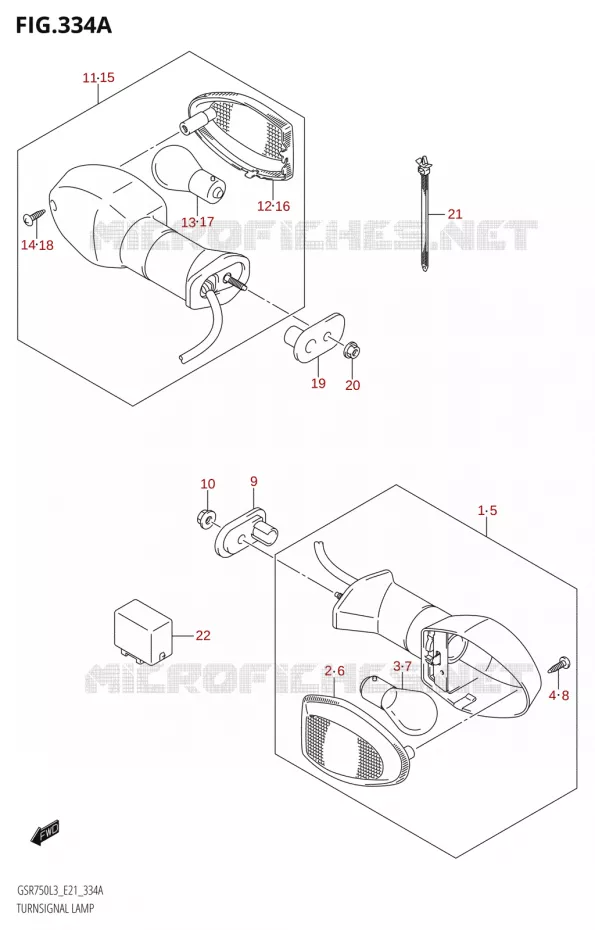 INDICATORS Suzuki MOTO 750 GSR 2013  GSR750UE L3 (E21)