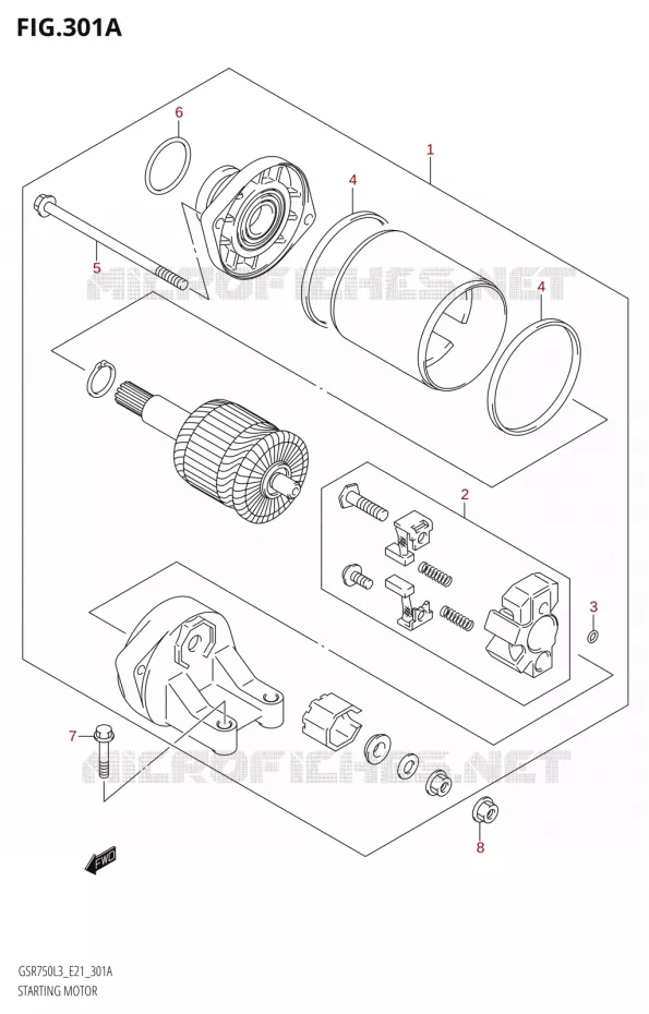 STARTER MOTOR Suzuki MOTO 750 GSR 2013  GSR750UE L3 (E21)
