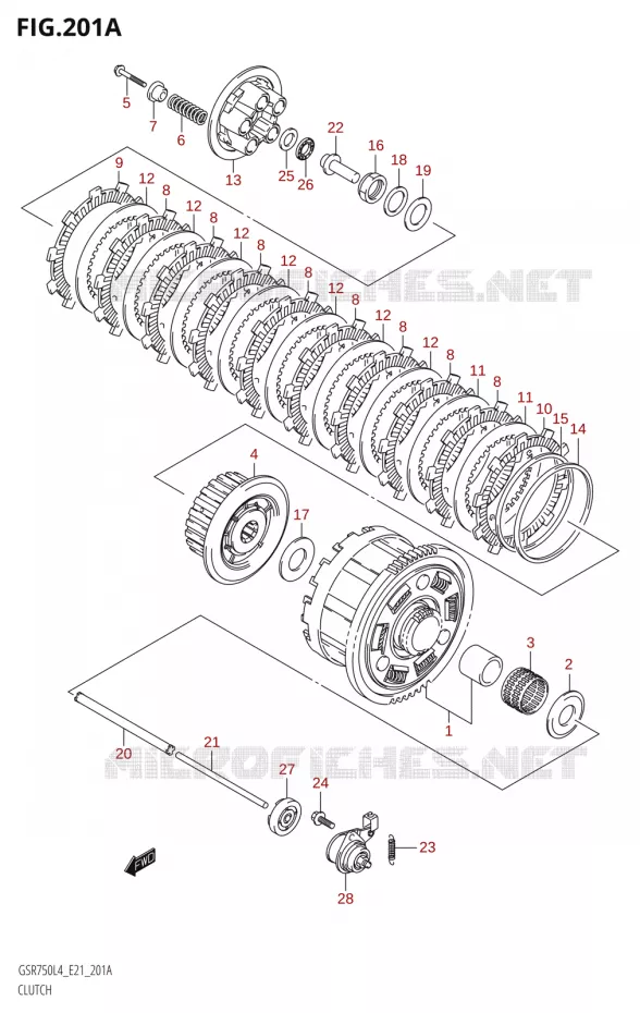 CLUTCH Suzuki MOTO 750 GSR 2014  GSR750 L4