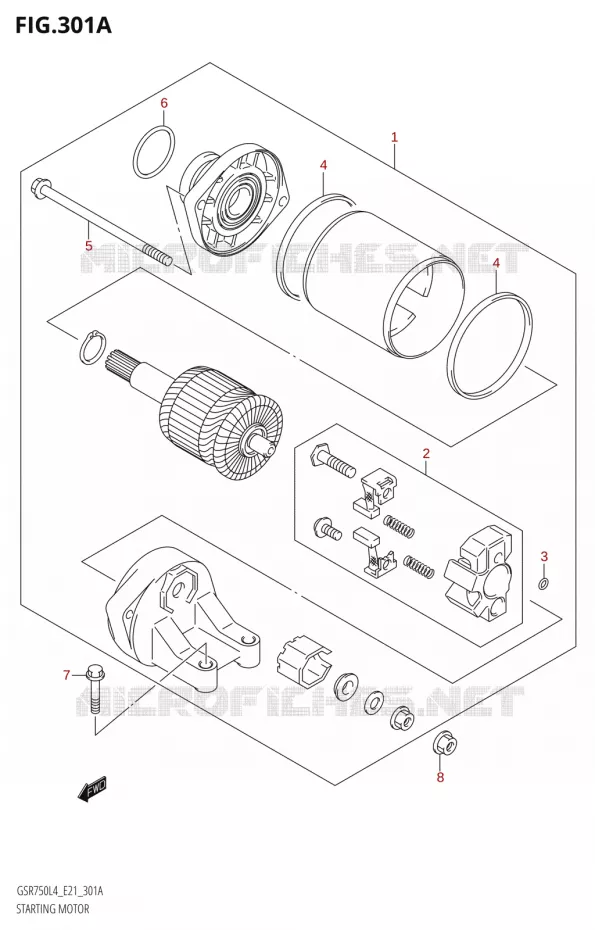STARTER MOTOR Suzuki MOTO 750 GSR 2014  GSR750 L4