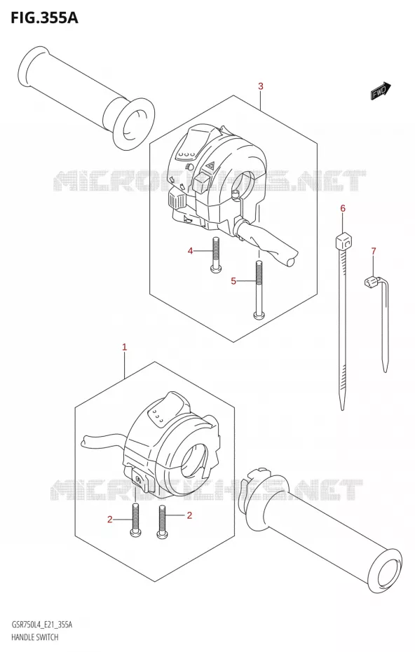 SWITCHES Suzuki MOTO 750 GSR 2014  GSR750AUE L4 (E21)