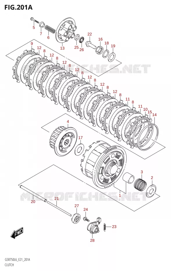 CLUTCH Suzuki MOTO 750 GSR 2016  GSR750 L6 (E21)