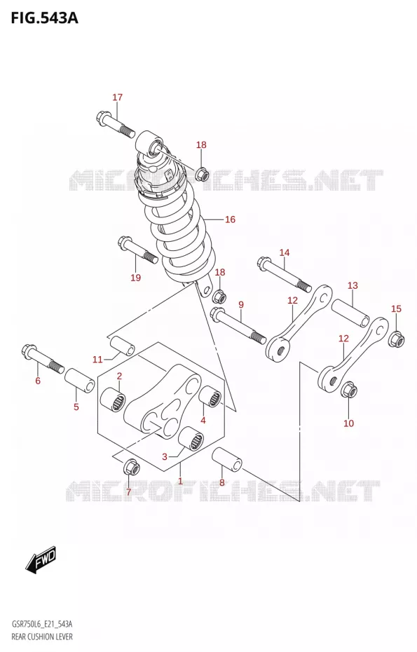 SHOCK ABSORBER LINKAGE Suzuki MOTO 750 GSR 2016  GSR750A L6 (E21)