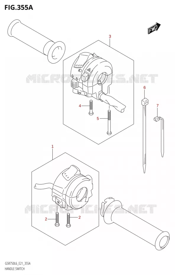 SWITCHES Suzuki MOTO 750 GSR 2016  GSR750A L6 (E21)