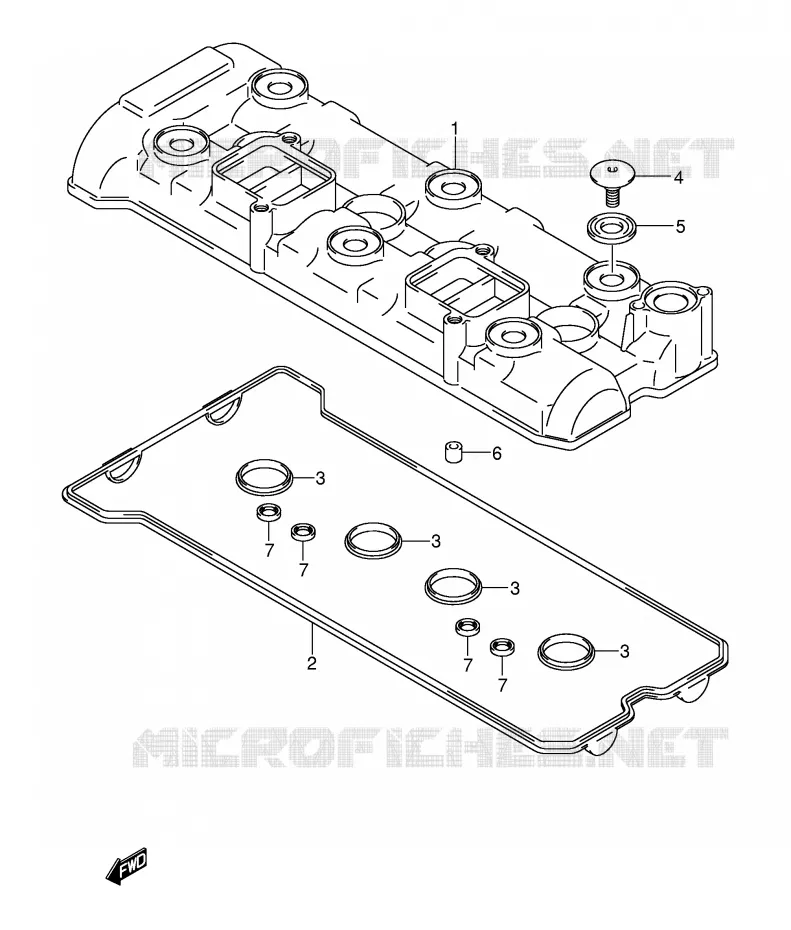 CYLINDER HEAD COVER Suzuki MOTO 1000 GSX-R 2003  GSX-R1000 K3 (E37)