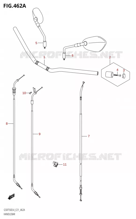 HANDLEBAR Suzuki MOTO 750 GSR 2014  GSR750ZA L4 (E21)