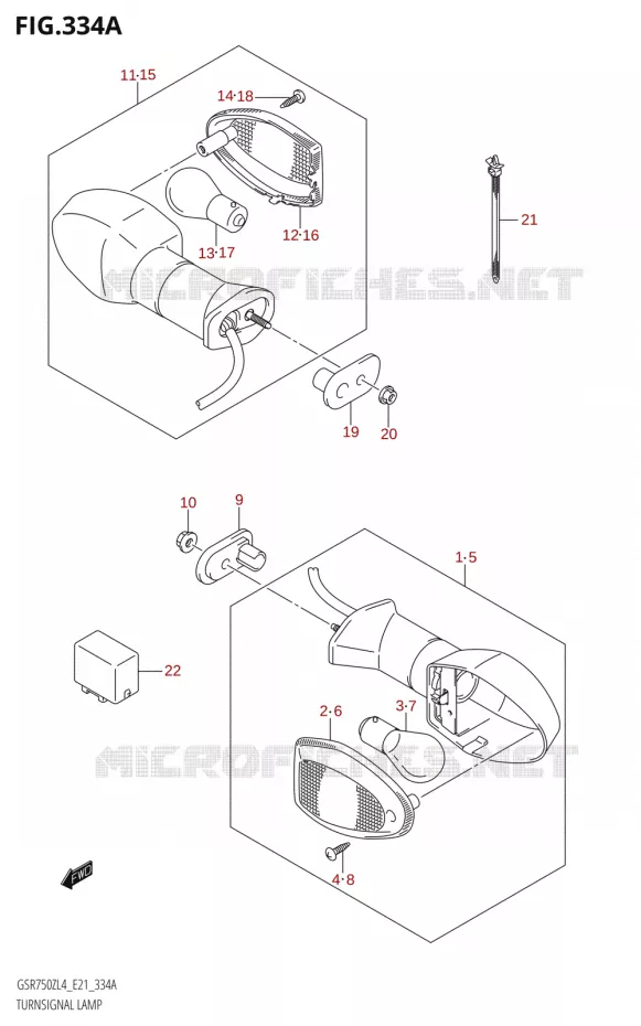 INDICATORS Suzuki MOTO 750 GSR 2014  GSR750ZA L4 (E21)