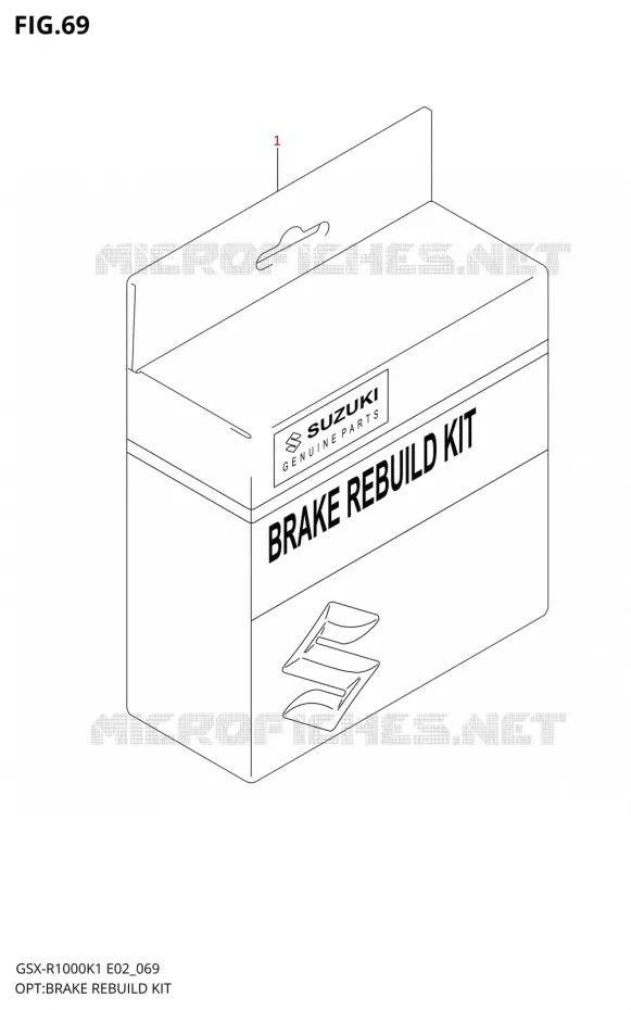 BRAKE REBUILD KIT Suzuki MOTO 1000 GSX-R 2002  GSX-R1000K2(E19)