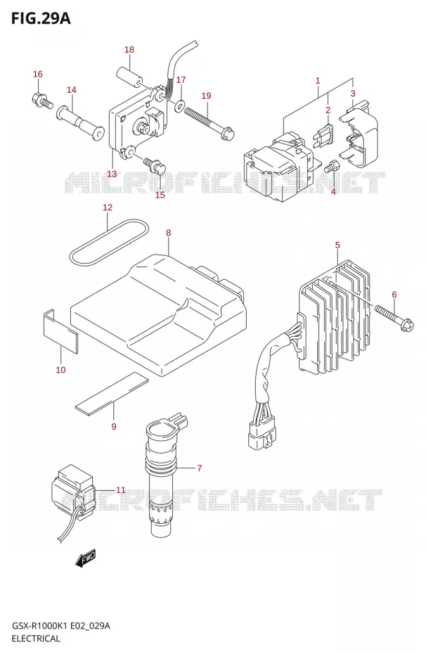 ELECTRICAL (GSX-R1000K1 E19,U1E19,U2E19) Suzuki MOTO 1000 GSX-R 2002  GSX-R1000K2(E24)