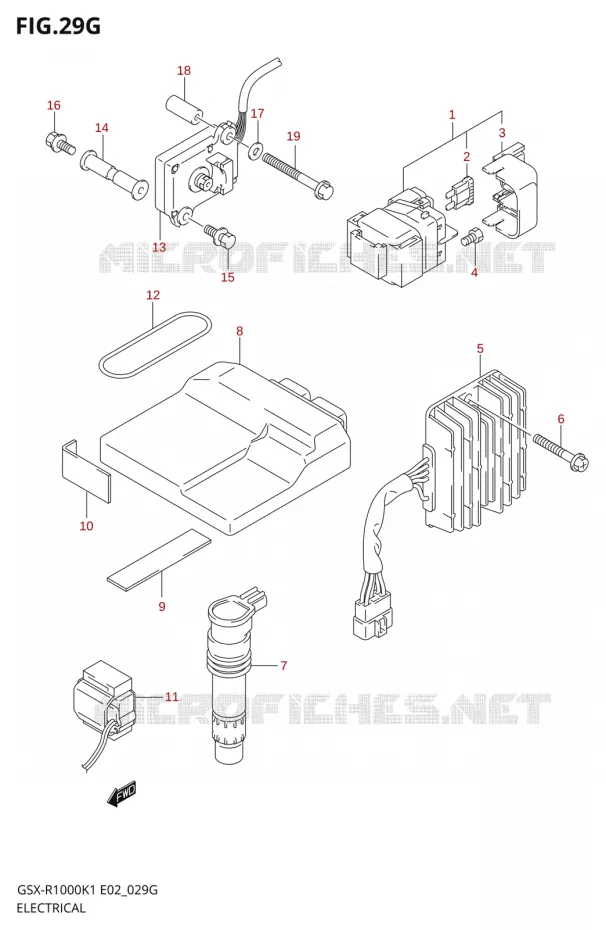 ELECTRICAL (GSX-R1000K2 P37) Suzuki MOTO 1000 GSX-R 2002  GSX-R1000K2(E24)