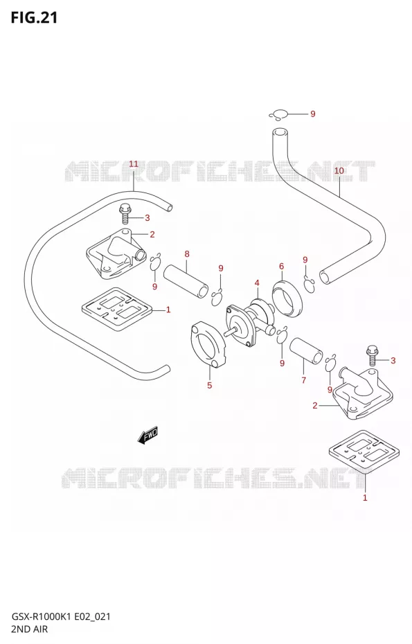ANTI POLLUTION SYSTEM Suzuki MOTO 1000 GSX-R 2002  GSX-R1000U2K2(E2)
