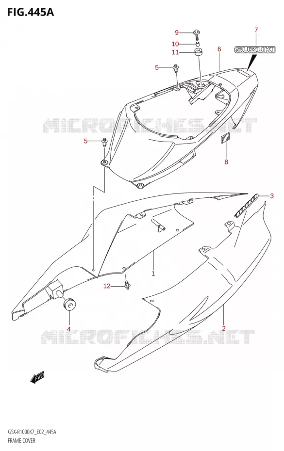 FAIRINGVER (GSX-R1000:K7:(E02,E19,E24,E51,P37)) Suzuki MOTO 1000 GSX-R 2007  GSX-R1000 K7 (E19)