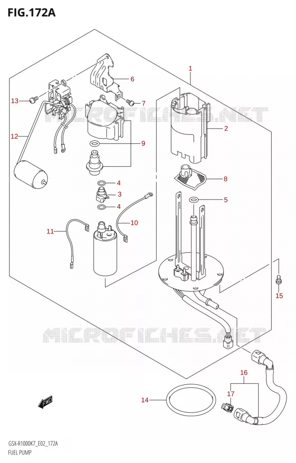 FUEL PUMP Suzuki MOTO 1000 GSX-R 2007  GSX-R1000 K7 (E51)