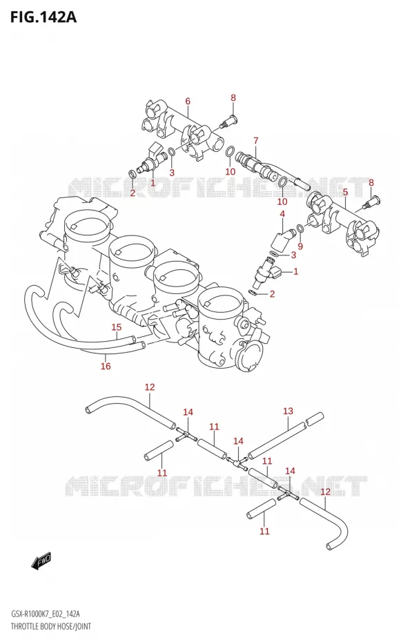 INJECTORS Suzuki MOTO 1000 GSX-R 2007  GSX-R1000 K7 (P37)