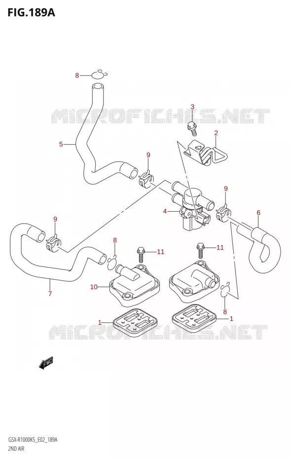 ANTI POLLUTION SYSTEM Suzuki MOTO 1000 GSX-R 2006  GSX-R1000 K6 (E37)