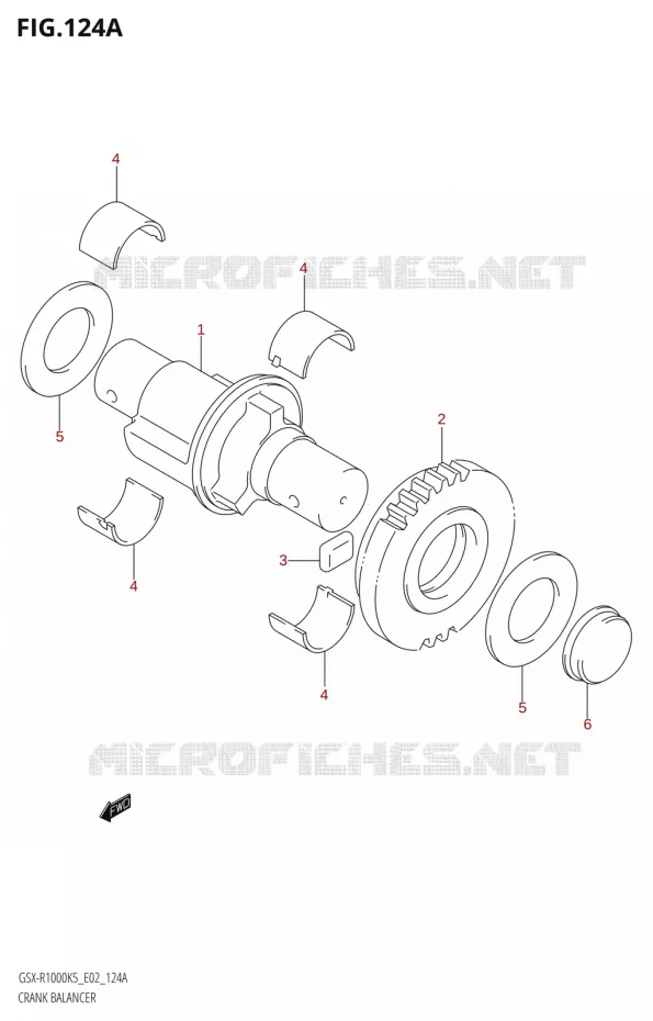 CRANK BALANCER Suzuki MOTO 1000 GSX-R 2006  GSX-R1000 K6 (E19)