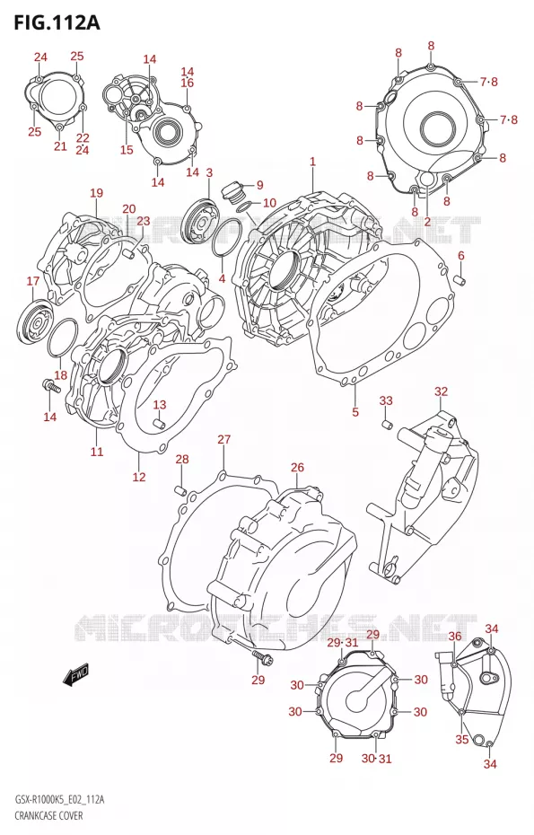 CRANKCASE COVER Suzuki MOTO 1000 GSX-R 2006  GSX-R1000 K6 (E24)