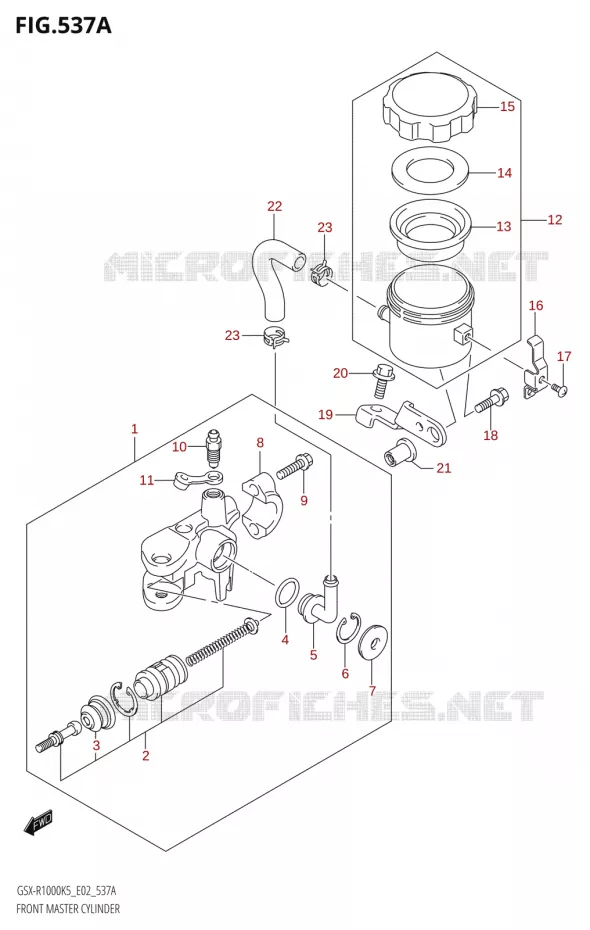 FRONT MASTER CYLINDER Suzuki MOTO 1000 GSX-R 2006  GSX-R1000 K6 (E19)