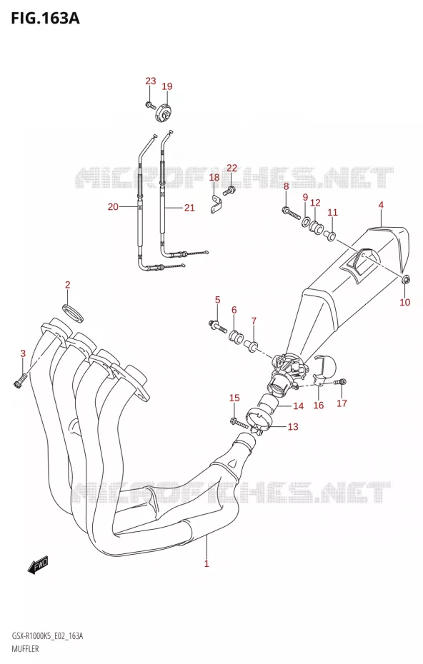 MUFFLER Suzuki MOTO 1000 GSX-R 2006  GSX-R1000 K6 (E24)