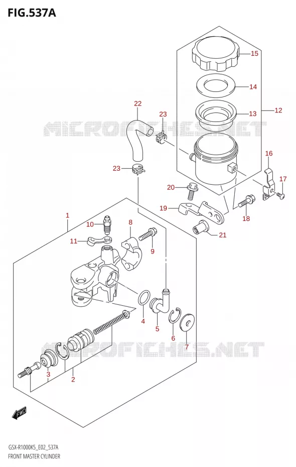 FRONT MASTER CYLINDER Suzuki MOTO 1000 GSX-R 2005  GSX-R1000 K5 (E24)