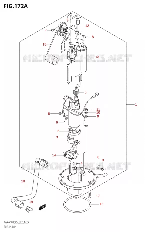 FUEL PUMP Suzuki MOTO 1000 GSX-R 2005  GSX-R1000 K5 (E24)