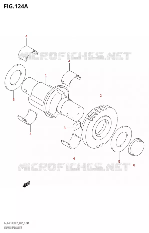CRANK BALANCER Suzuki MOTO 1000 GSX-R 2008  GSX-R1000 K8 (E51)
