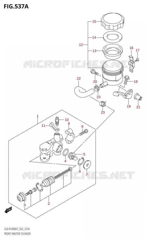 FRONT MASTER CYLINDER Suzuki MOTO 1000 GSX-R 2008  GSX-R1000 K8 (E51)