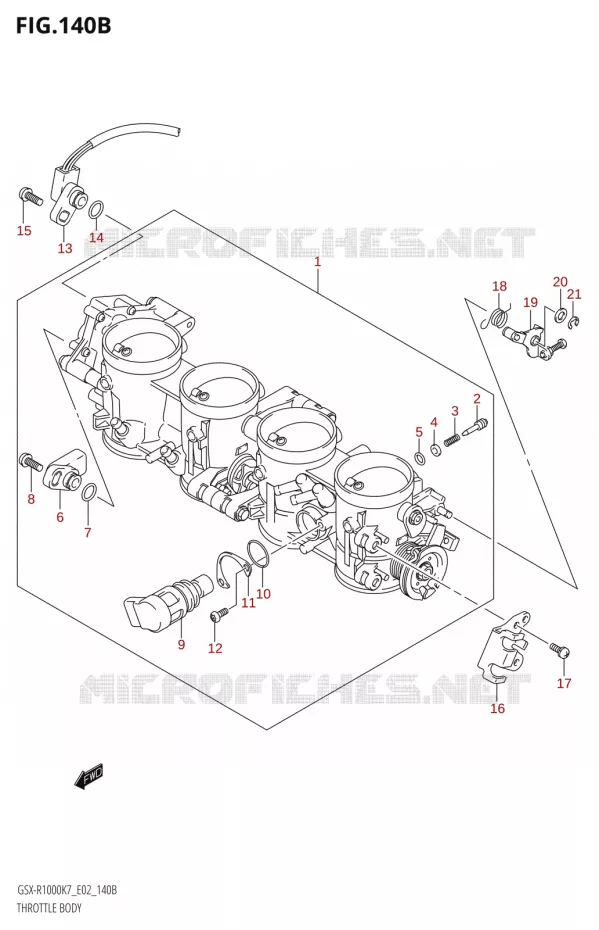 THROTTLE BODY (K8) Suzuki MOTO 1000 GSX-R 2008  GSX-R1000 K8 (P37)