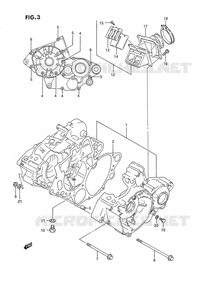 CASING Suzuki MOTO 125 RM 1995  RM125 S (E02,E04,E24)
