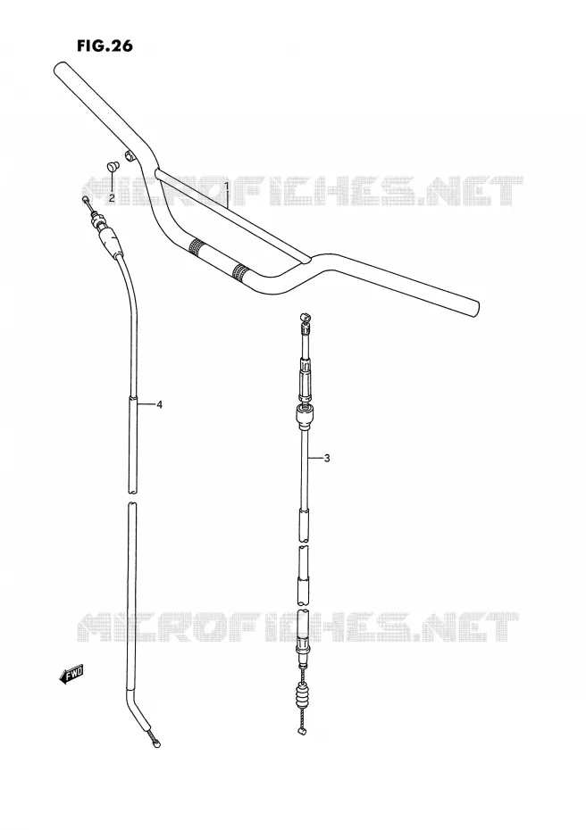 HANDLEBAR Suzuki MOTO 125 RM 1995  RM125 S (E02,E04,E24)