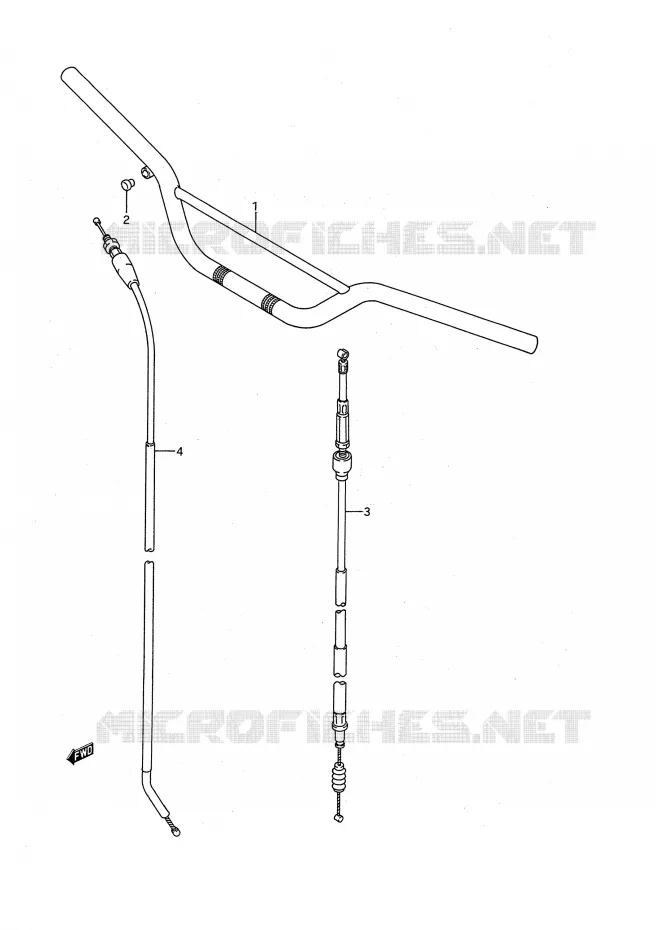 HANDLEBAR Suzuki MOTO 125 RM 1995  RM125 S (E03,E28,E33)