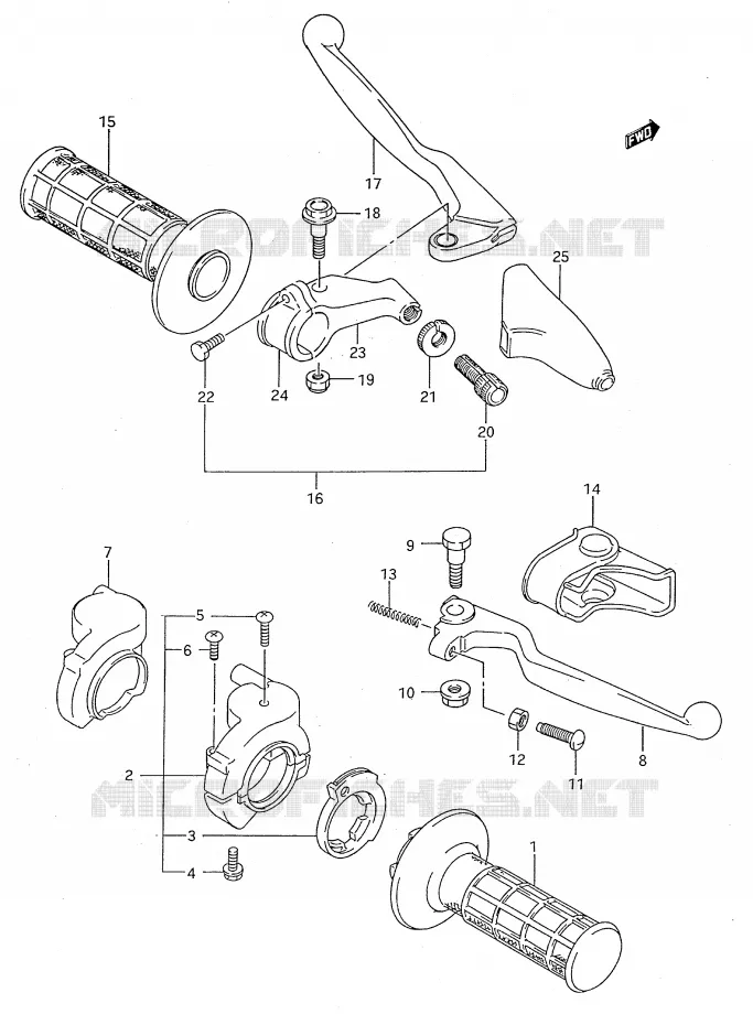 SWITCHESOMMUTATEUR (MODELE S) Suzuki MOTO 125 RM 1995  RM125 S (E03,E28,E33)