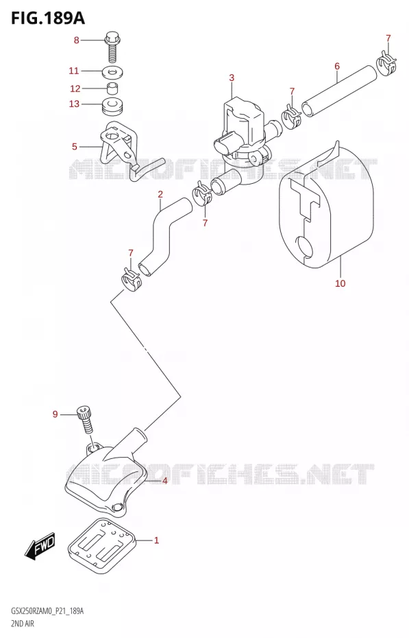ANTI POLLUTION SYSTEM Suzuki MOTO 250 GSX-R 2020  GSX250RZA M0 P21