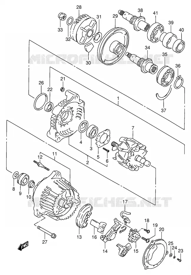 ALTERNATOR Suzuki MOTO 900 RF 1994  RF900RR(E2)