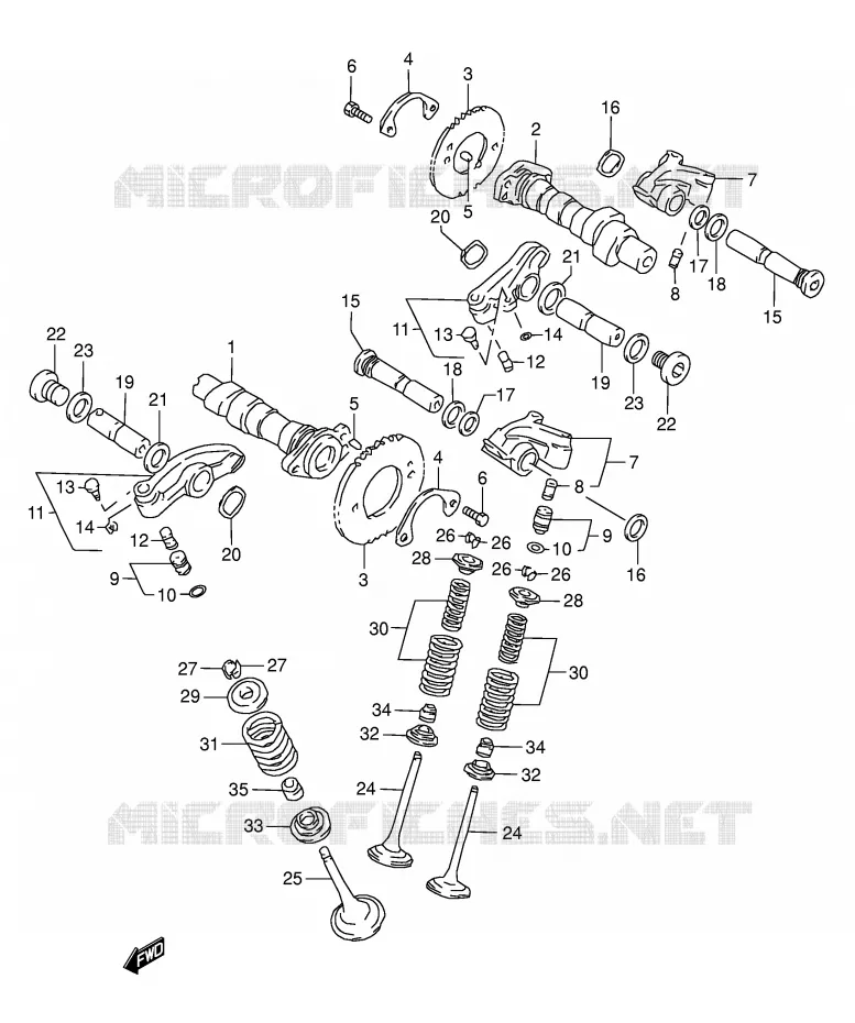CAMSHAFT/VALVE Suzuki MOTO 1500 INTRUDER 2006  VL1500K6(E2)