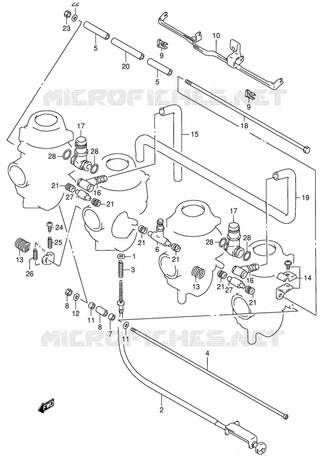 CARBURETOR FITTINGS Suzuki MOTO 900 RF 1995  RF900RS2(E2)