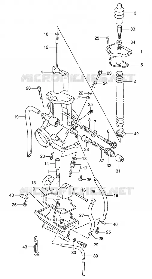 CARBURETOR Suzuki MOTO 125 RG 1994  RG125FUR(E18)