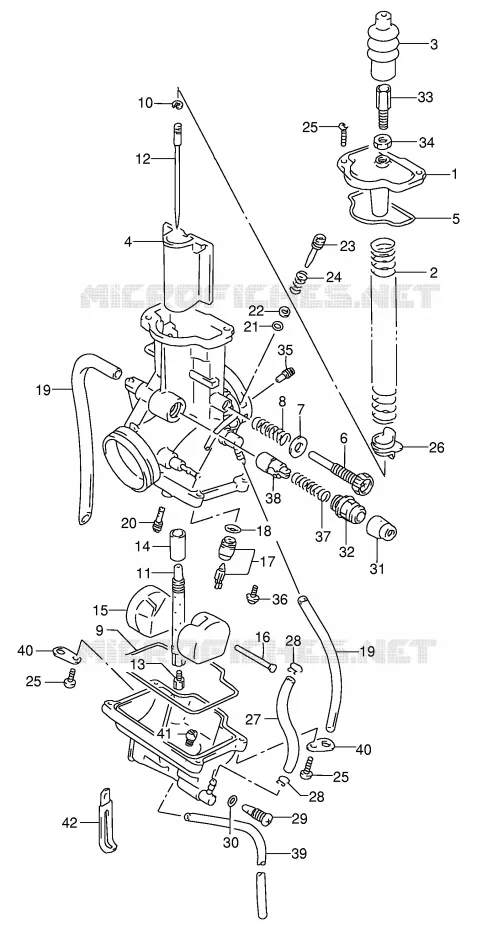 CARBURETOR Suzuki MOTO 125 RG 1999  RG125FX(E6)