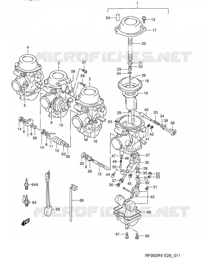 CARBURETOR Suzuki MOTO 900 RF 1994  RF900RR(E28)
