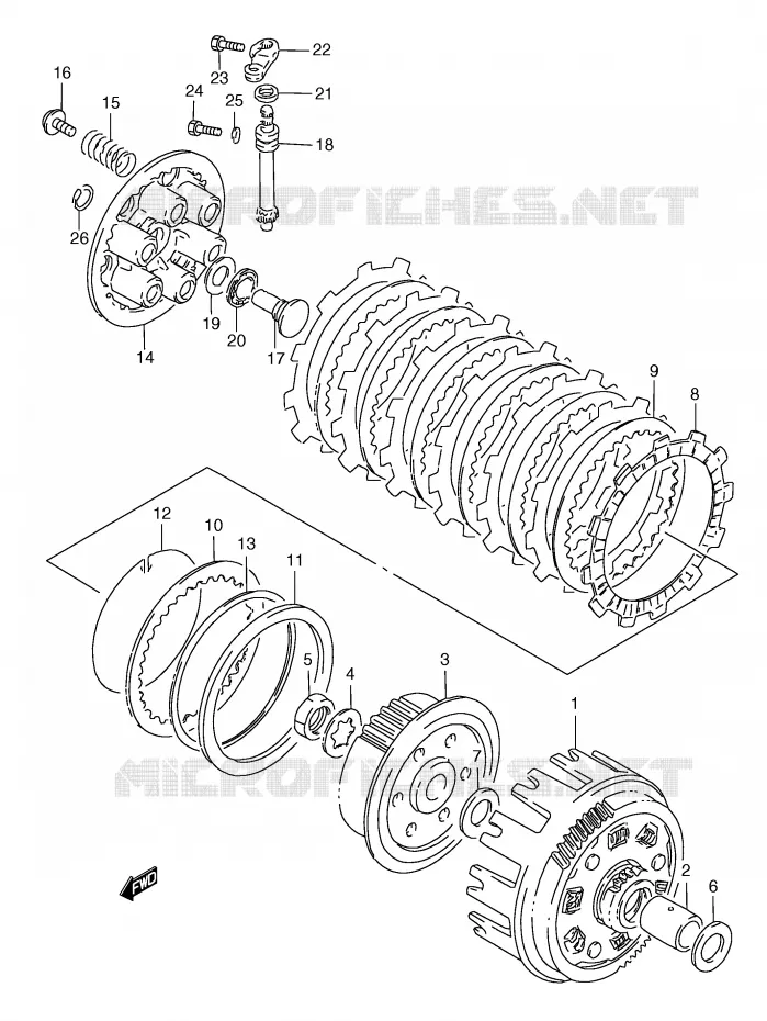 CLUTCH Suzuki MOTO 250 RG 1994  RGV250R(E24)