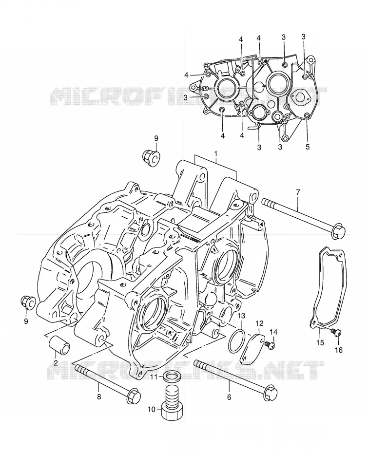 CRANKCASE Suzuki MOTO 50 PV 2000  PV50Y(E15)