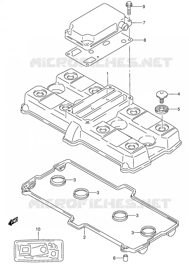 CYLINDER HEAD COVER Suzuki MOTO 600 RF 1995  RF600RUS(E2)