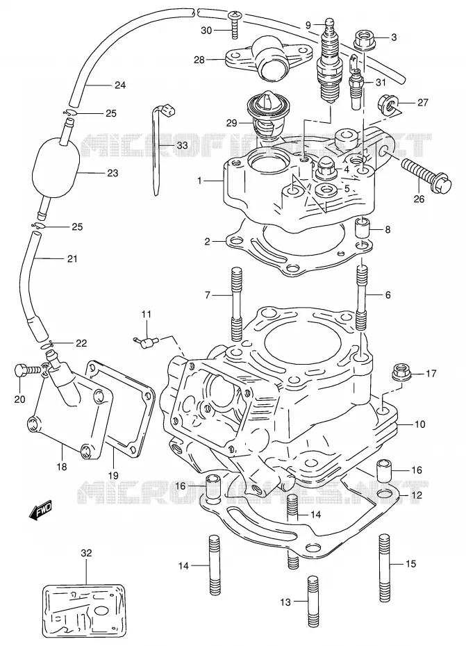 CYLINDER Suzuki MOTO 125 RG 1992  RG125FN(E18)