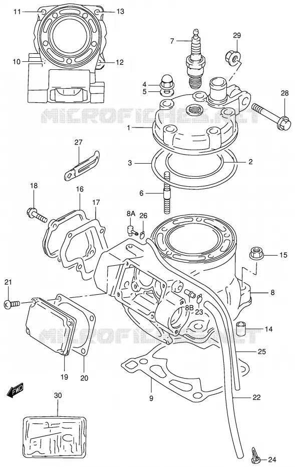 CYLINDER Suzuki MOTO 125 RM 1999  RM125X(E2)