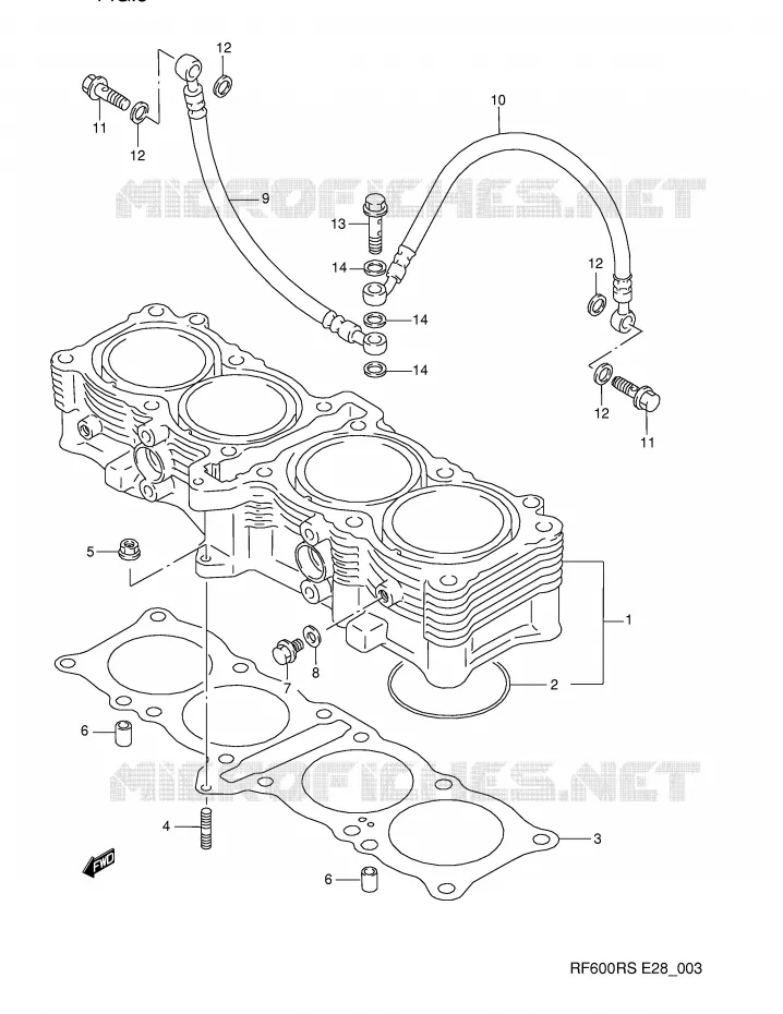 CYLINDER Suzuki MOTO 600 RF 1993  RF600RP(E28)